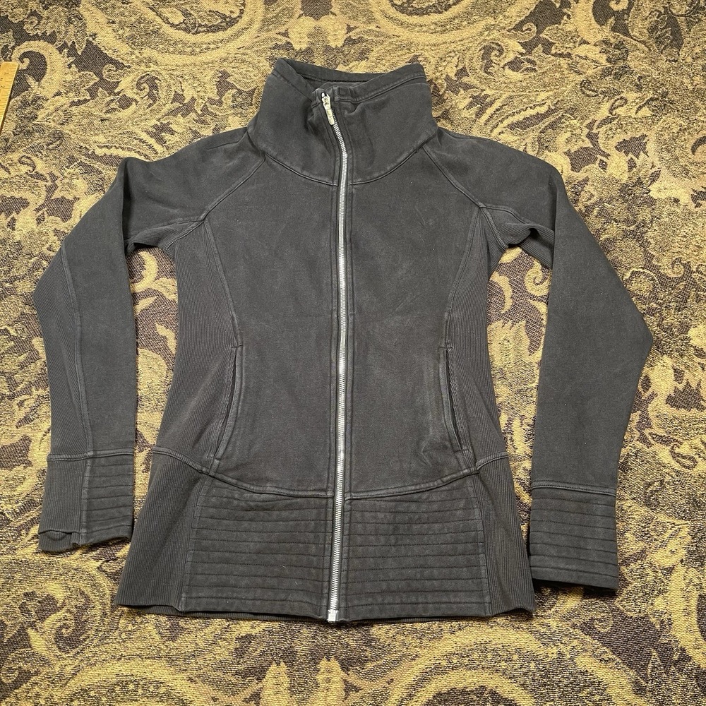 Lululemon Radiant Jacket II Womens Size 6 Black Full Zip Fleece W4AOPS